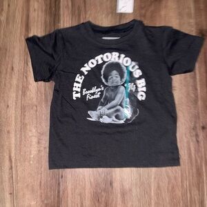 Kids Black Graphic T-Shirt notorious big bin 1 #708